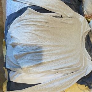 light grey lulu top size 6